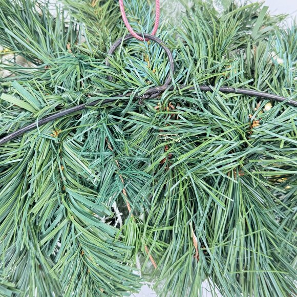 Artificial Evergreen Pinecone Holiday Swag with Gold and Pearl Accents 23"x12" - Picture 5 of 7